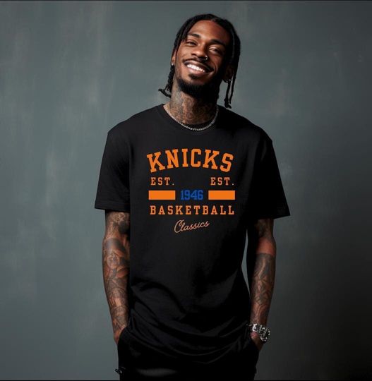 Discover Vintage New York Knicks T-Shirt: Retro NBA Basketball Tee