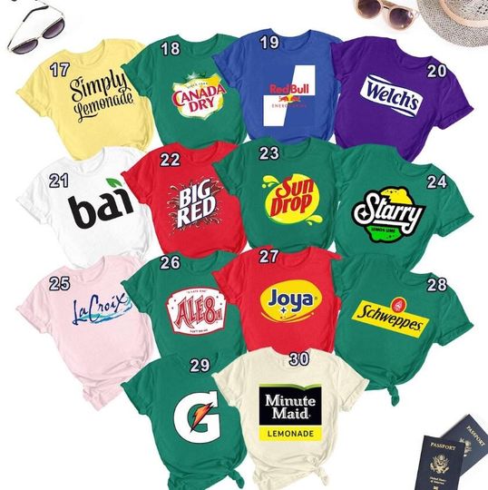 Discover Soda Drinking Party Halloween Costume Shirt, Soda Drinks Group Halloween Shirt, Soft Drink Halloween Costume For Family Group Shirt