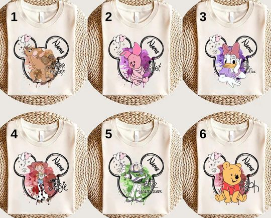 Disney Pixar Custom Name Shirt, Disney All Characters Shirt, Magic Kingdom Shirt, Toy Story Shirt, Inside Out Shirt, Disney Up Movie Shirt