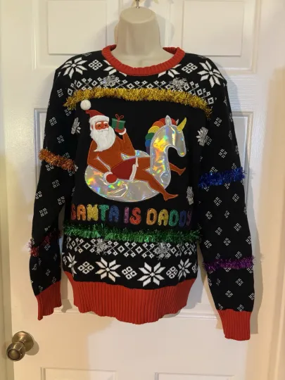 Discover Light-Up Santa Is Daddy Ugly Christmas Sweater  Spencers Gift