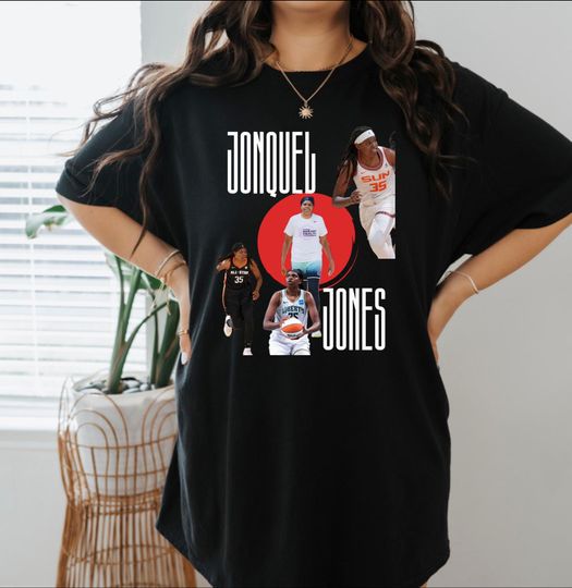 Discover Jonquel Jones Graphic Tee: New York Liberty WNBA Fan Shirt