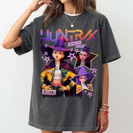 Halloween Huntrix Rumi Kpop Demon Hunters Shirt, Kpop Demon Hunters Halloween Shirt, Kpop Huntrix Tee, Mira, Rumi, Zoey