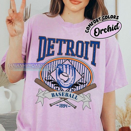 Detroit Baseball T-shirt, Retro Detroit Baseball shirt, Detroit Baseball fan gifl