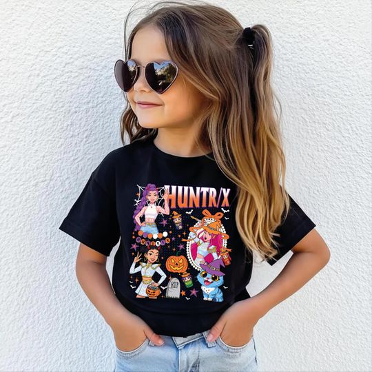 Discover Kpop Huntrix Halloween Shirt, Huntrix Put A Spell On Me Shirt, Kpop Demon Hunters Mira, Rumi, Zoey, Derpy Tiger Tee, Gift for Huntrix fans