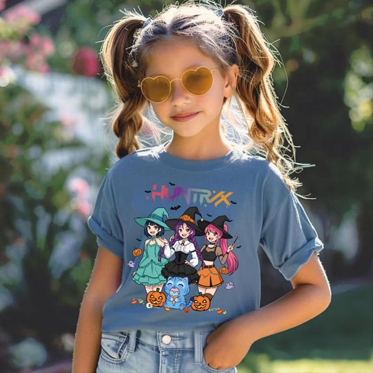 Kpop Huntrix Halloween Shirt, Huntrix Put A Spell On Me Shirt, Kpop Demon Hunters Mira, Rumi, Zoey, Derpy Tiger Tee, Gift for Huntrix fans