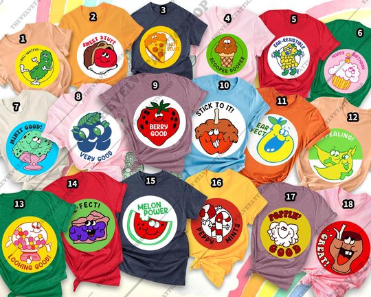 Discover Halloween 2025 Scratch n Sniff Costume Shirt | Retro Funny Cartoon Food Tee | Family Group Outfit or Softball Team Matching Costume