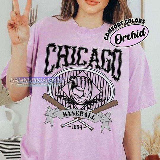 Discover Comfort Colors Chicago Baseball T-shirt, Retro Style Chicago Baseball shirt, Chicago Baseball fan gifl