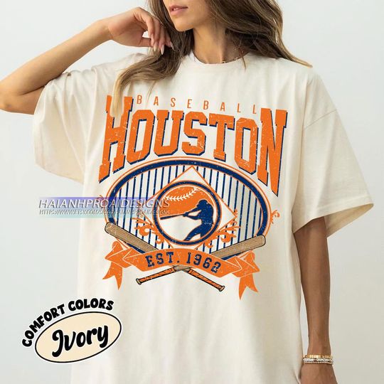 Discover Houston Baseball Comfort Colors T-shirt, Vintage Baseball Shirt, Sports Fan Gift, Retro Tee for Men & Women