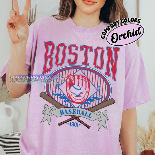 Discover Comfort Colors Boston Baseball T-shirt, Retro Style Boston Baseball shirt, Boston Baseball fan gifl