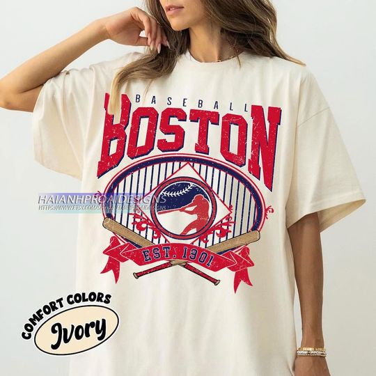 Discover Boston Baseball Comfort Colors T-shirt, Vintage Baseball Shirt, Sports Fan Gift, Retro Tee for Men & Women