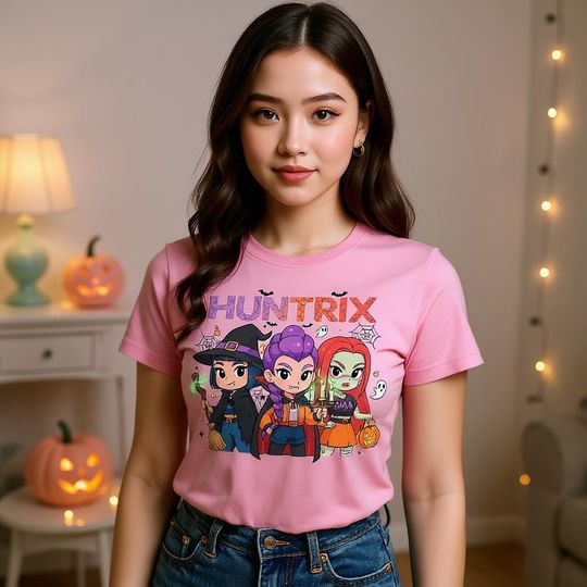 Discover Halloween Kpop Demon Hunters Shirt, Jinu Manga Kids Tee, Mira Rumi Zoey Derpy Tiger Top, Huntrix Halloween Gift for Kpop Fans