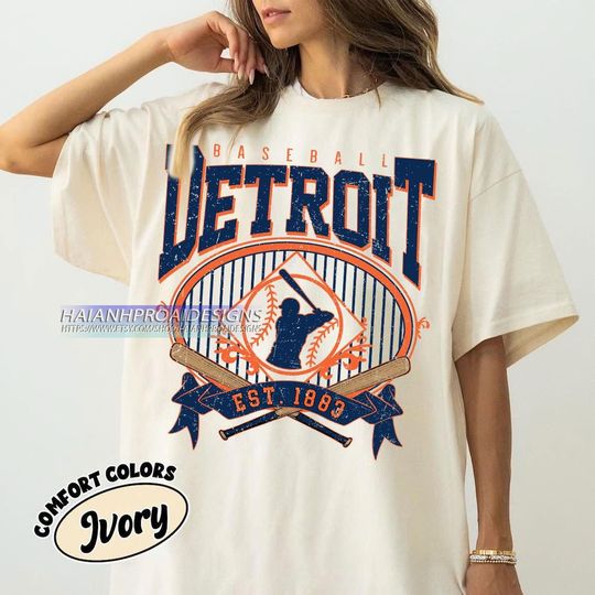 Retro Detroit Baseball Shirt, Baseball Detroit T-shirt, Detroit Fan Gift