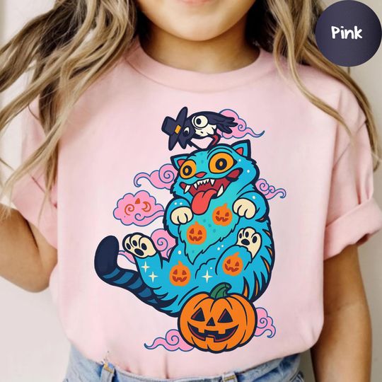 Funny Halloween Demon Hunters Tiger Kids Shirt, Kpop Demon Tiger and Bird Tee for Toddlers, Hunters Tiger Youth Tee, Halloween Onesie Tee