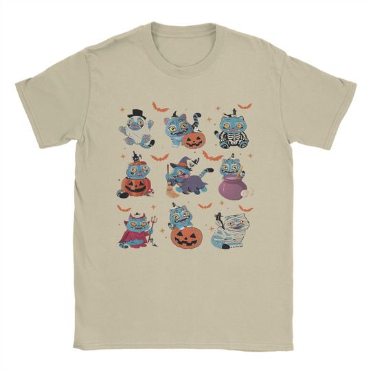 Kpop Demon Hunter Derpy Tiger and Sussie Bird Halloween Men T Shirts Vintage Tees