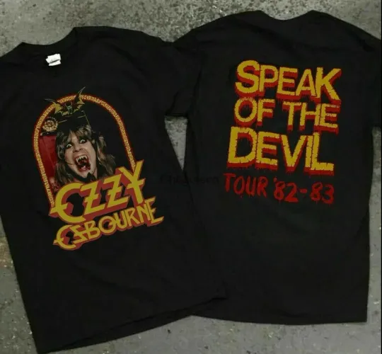 Discover Vintage 1982 Ozzy Osbourne Speak of the Devil Tour T-Shirt
