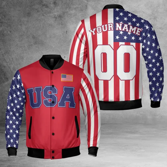 Personalized Patriotic America 47th President Patriot USA America Flag Jacket