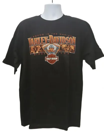 Discover Haarleyy Davidson Making a Legend Black Men's Short Sleeve T-Shirt