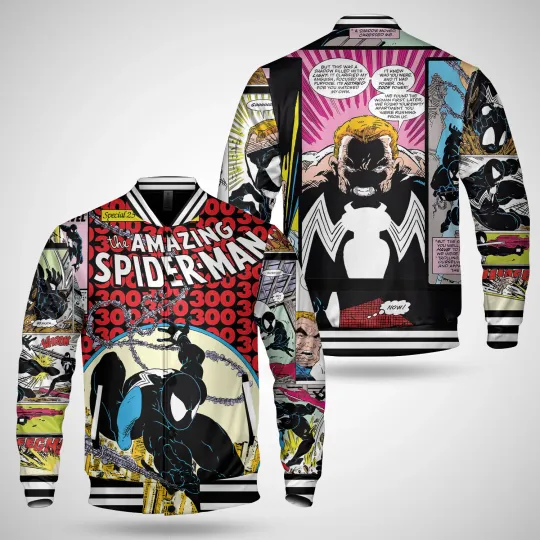 Discover The Amazing Spiderman Comic Book Superhero Love Baseball Jacket
