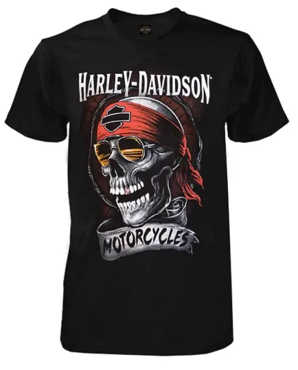 H Davidson Men's Distressed Shady Skull T-Shirt