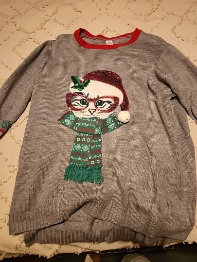 Discover Ugly Christmas Sweater Holiday Time Cat Kitten Size 3X 22 W