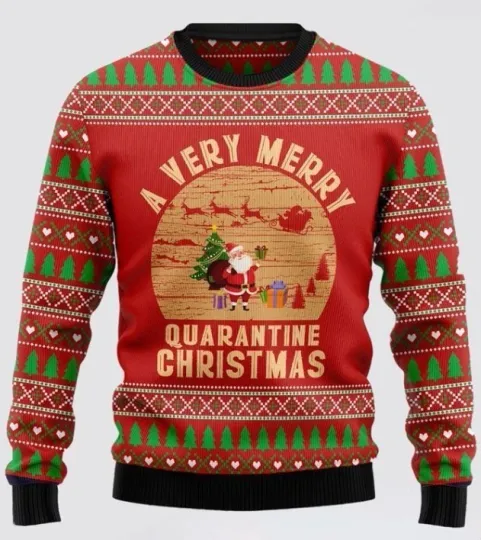 Discover A Very Merry Quarantine Christmas Ugly Christmas Sweater
