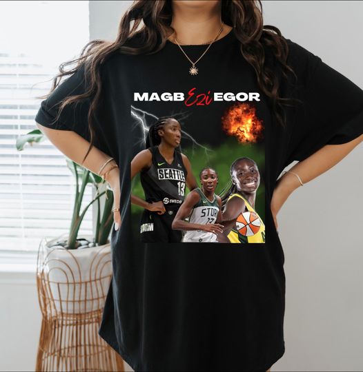 Ezi Magbegor Graphic Tee: Seattle Storm WNBA Fan Shirt