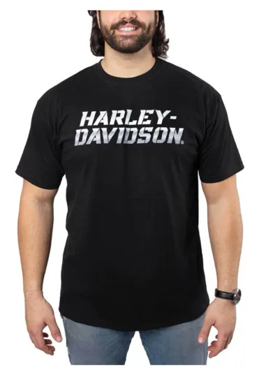 Discover H Davidson Men's Chrome Grit Short Sleeve Crew Neck T-Shirt - Black