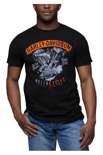 Discover H Davidson Men's Kickstart Distressed rew Neck T-Shirt