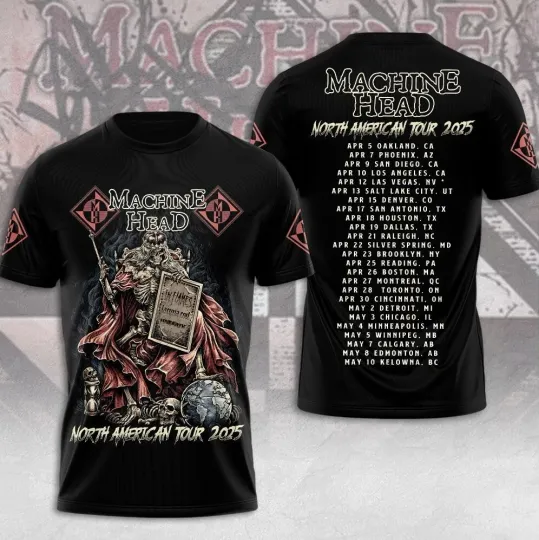 Machine Head North American Tour 2025 3D T-Shirt
