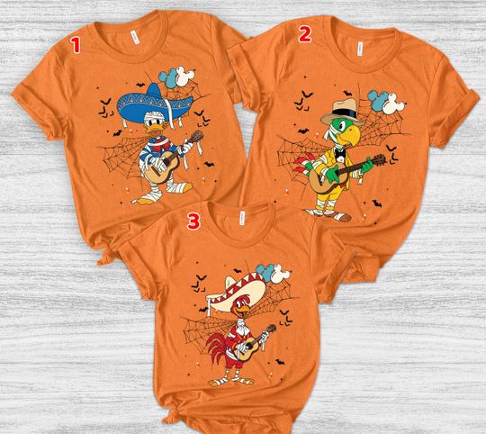Custom The Three Caballeros T-shirt, Donald Duck Jos Carioca Panchito Tee, Disney Halloween 2025 Group Shirt