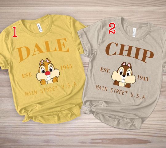 Discover Chip and Dale Couple Shirts, Disney Comfort Colors Chip and Dale Siblings Tees, Chip And Dale Matching T-shirts, Valentines Shirt