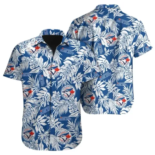 Torronto Bllue Jayys Tropical Leaf Hawaiian Shirt Unisex Adults, Gift for Fan