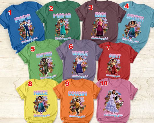 Discover Encanto Birthday Girl Shirt, Birthday Party Shirt, Family Birthday Shirt, Disney Birthday Shirt, Disney Girl Birthday