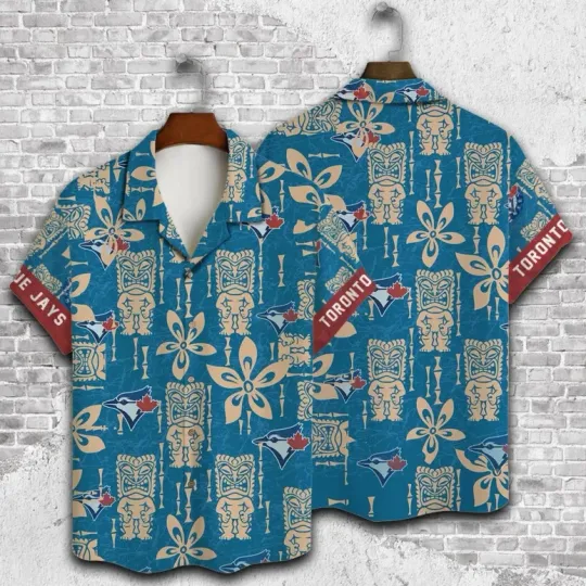 Discover Toronto Blue Jays Tiki Paradise Hawaiian Shirt Unisex Adults S-5XL