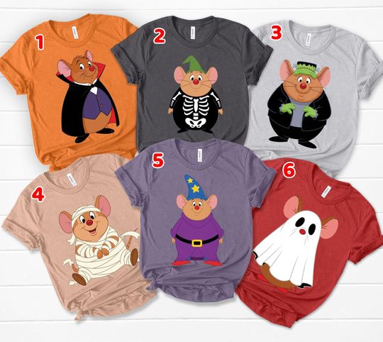 Discover Gus Mouse Skeleton Halloween Shirt, Bibbidi Bobbidi Boo shirt, Mickey_s Not So Scary Tee, WDW Trip Tee,Princess Cinde Halloween G5MC10