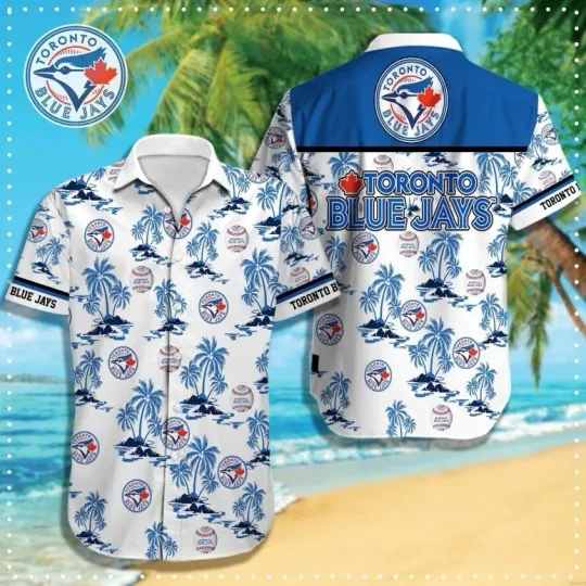 Discover Toronto Blue Jays Beach Palm Hawaiian Shirt Summer Aloha