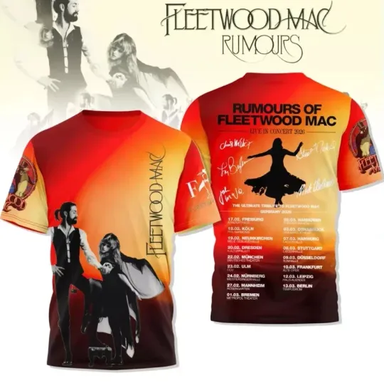 Discover Rumours Of Fleetwood Mac Live In Concert 2025 3D T-Shirt
