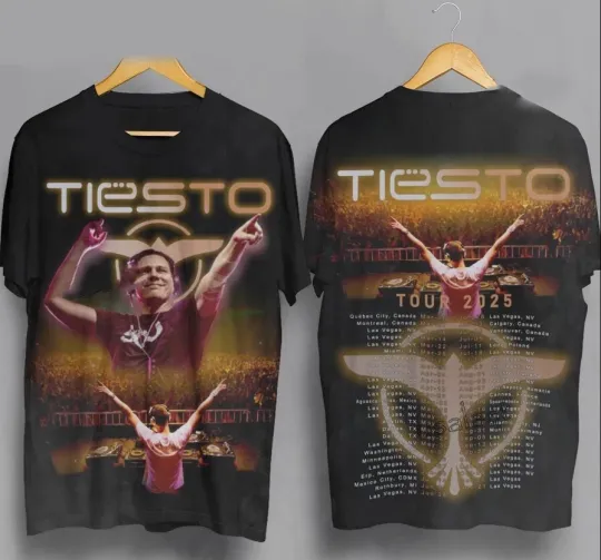 Discover Tiesto Tour Date 2025 3D AOP T-Shirt