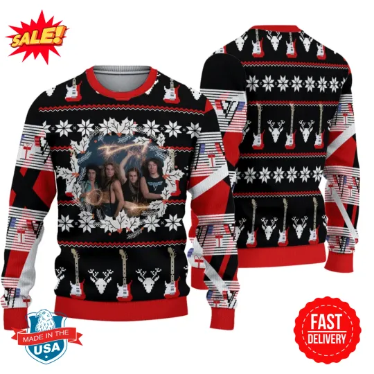 Discover Eddie Halen Ugly Christmas Sweater, Christmas Sweater, Ugly Sweater