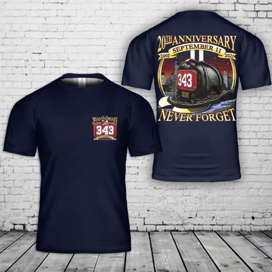 Discover 9/11 Memorial Shirt: 343 Firefighter Helmet, Patriotic Tribute