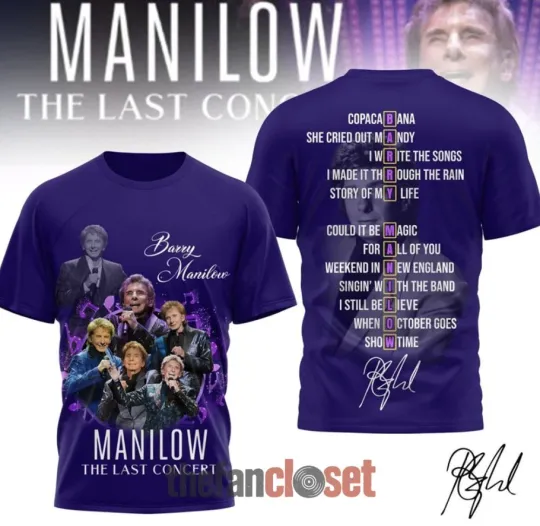 Discover Manilows The Last Concert 2025 AOP 3D T-Shirt