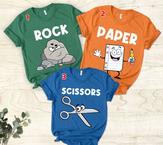Discover Matching Rock, Paper, Scissors Halloween Costumes, Coordinating Family and Friend Shirts, Halloween Costume Family Shirt Gift Kid Children