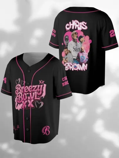 Discover Personalized Chris Brown Breezy Bowl XX Tour Baseball Jersey