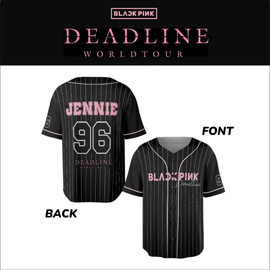 BLINK Pink Baseball Jersey KPOP Concert Outfit