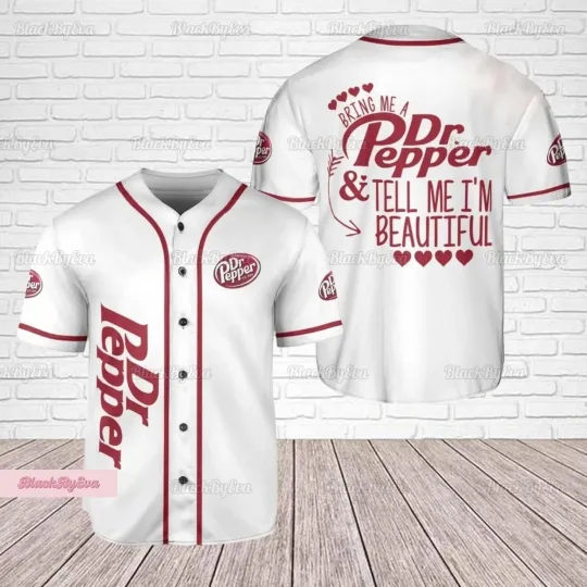 Dr Pepper Baseball Jersey Shirt
