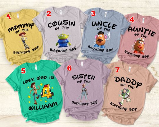 Discover Toy Story Birthday Shirts, Family Birthday Shirts, Toy Story Bday Tee, Toy Story Family Shirts, Toy Story Customized Shirts, Disney Tees