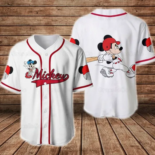 Discover Mickey Mouse Baseball Jersey Shirt for Men and Women