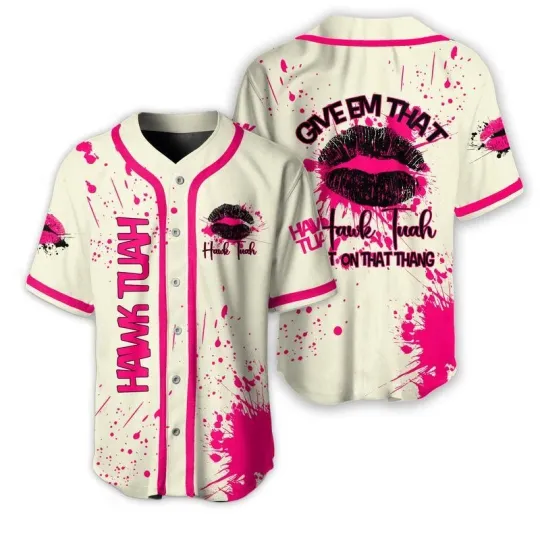 Hawk Tuah Viral Meme Baseball Jersey