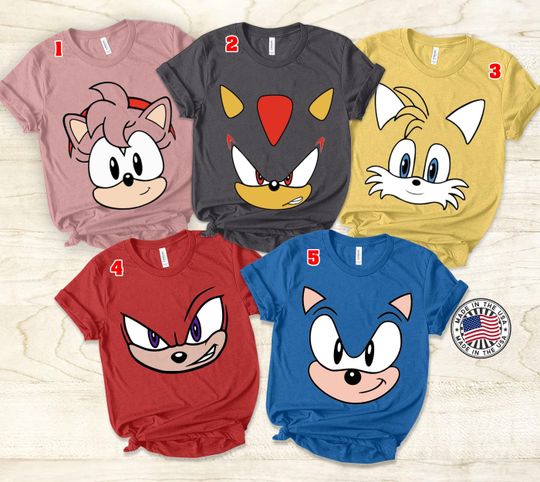 Discover Sonic the Hedgehog T-Shirt Sonic Group Matching Shirt Sonic Family Party Shirt Sonic Birthday Shirt Sonic Group Matching Shirt Sonic Face
