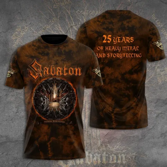 Discover Sabaton 25 Years Of Heavy Metal And Storytelling 2025 3D T-Shirt